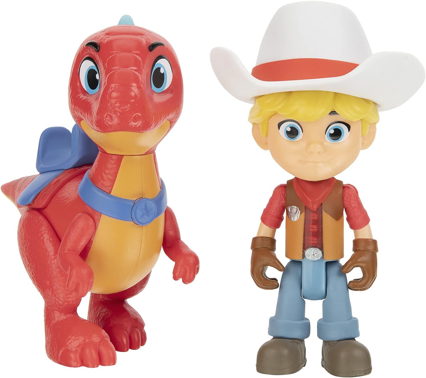 Detalle de Dino Ranch DNR0004 Dino Ranchers Jon & Blitz Action Figures, Multicoloured