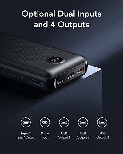 Detalle de VEGER Power Bank de 30000 mAh con pantalla LED, USB C y carga rápida PD 20W