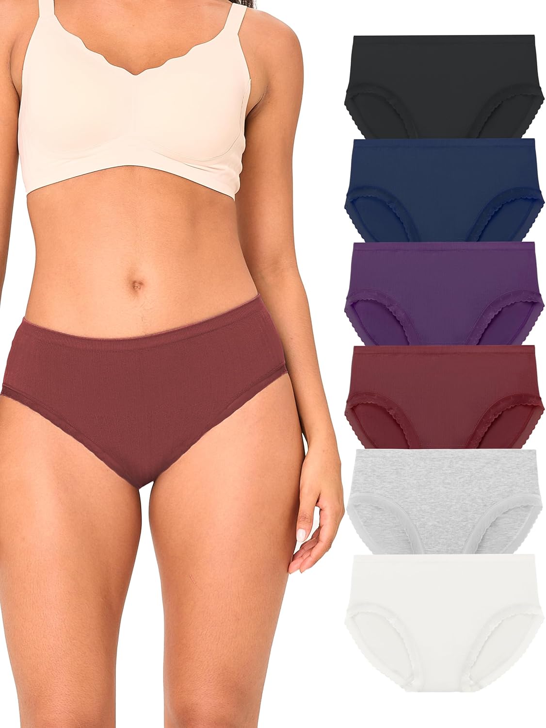 Thumbnail 1 de Bamboo Cool Women's Mid-Waisted Briefs ⚙