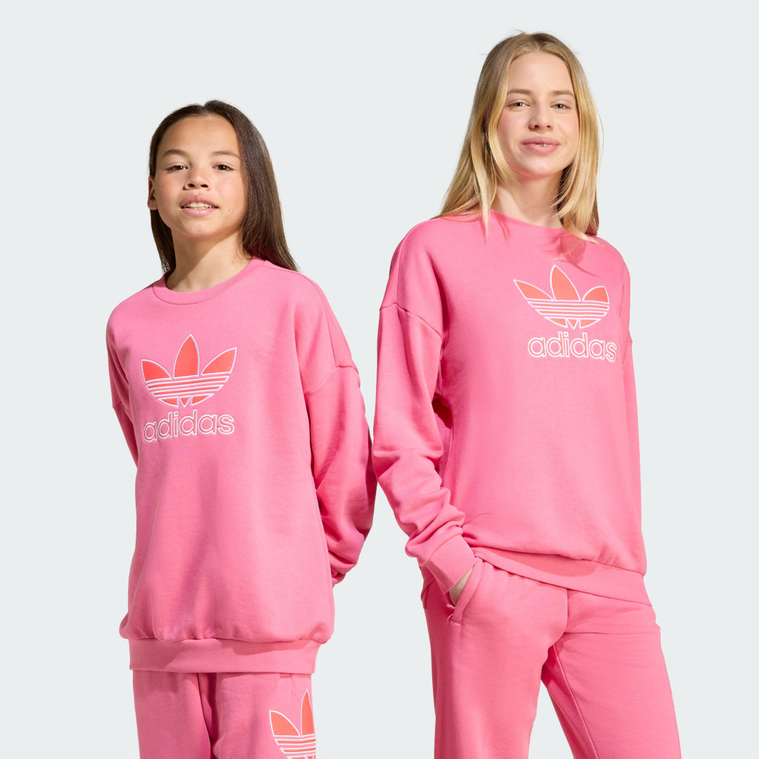 Detalle de Sudadera cuello redondo Trefoil (Adolescentes) – Adidas Rosa