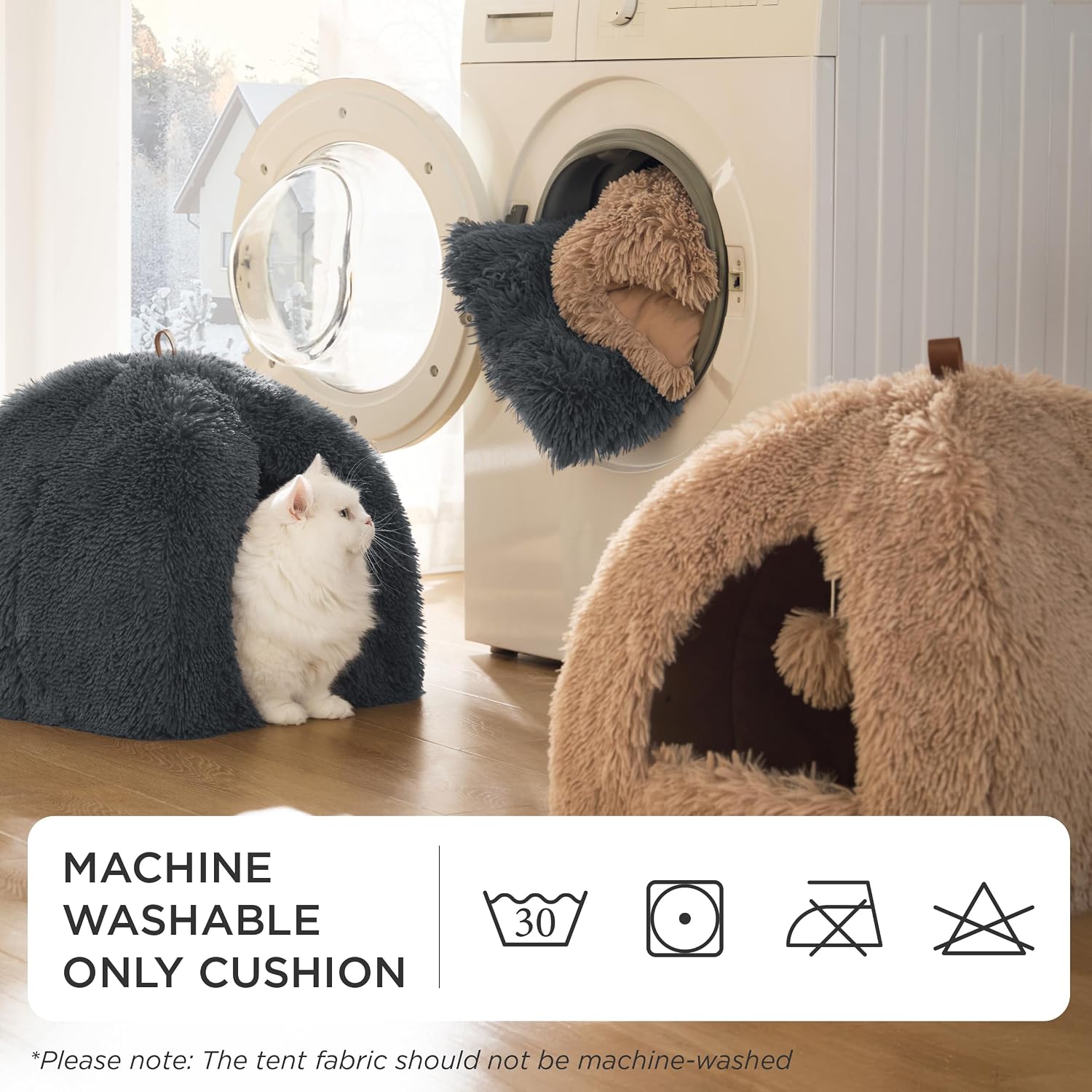Detalle de Bedsure Cat Cave Bed 44x44x44cm