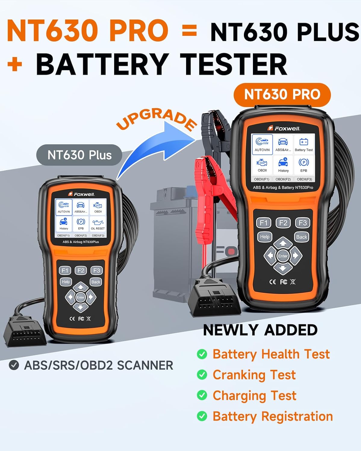 Detalle 2 de FOXWELL NT630 Pro 12V Battery & ABS Scanner