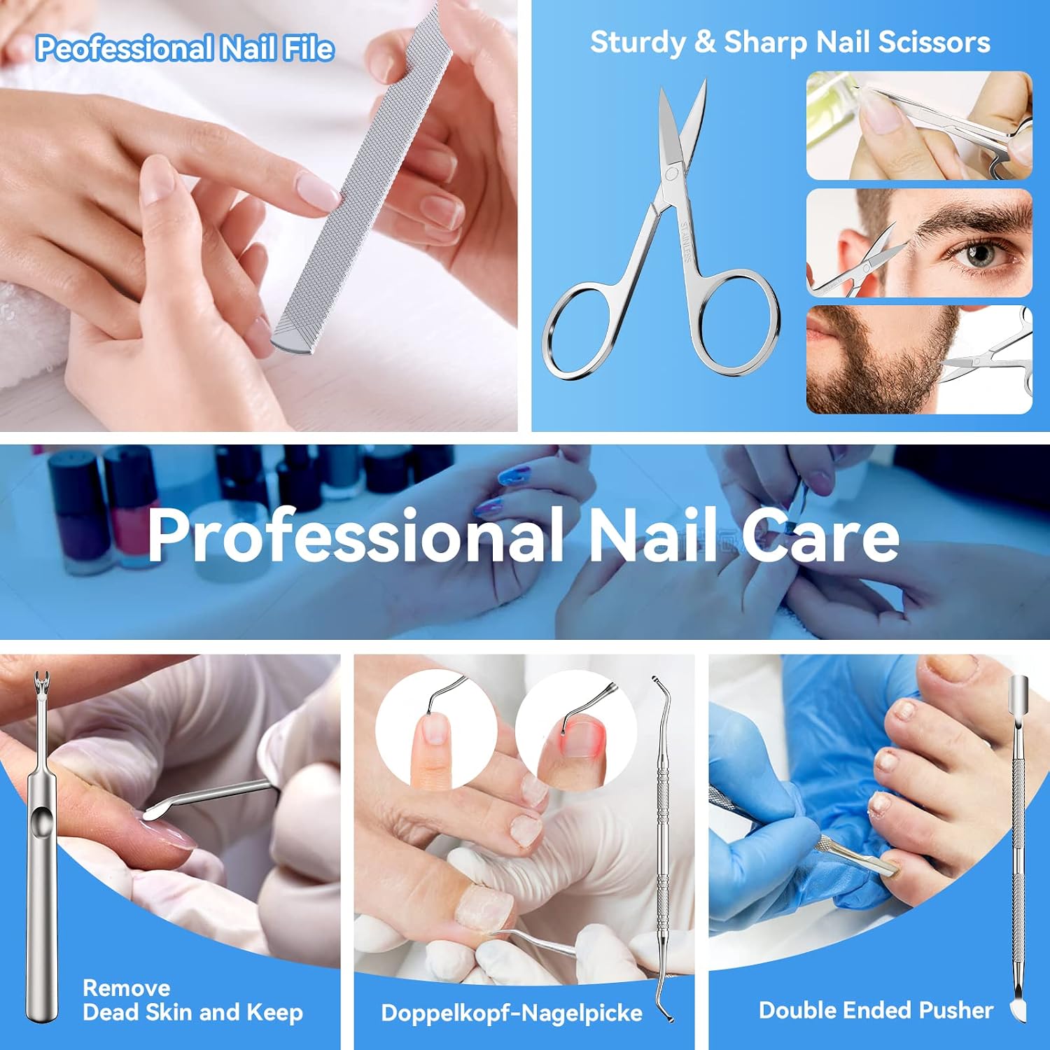 Thumbnail 6 de INXEN Profi Nagelschere Set 7-teilig ✂