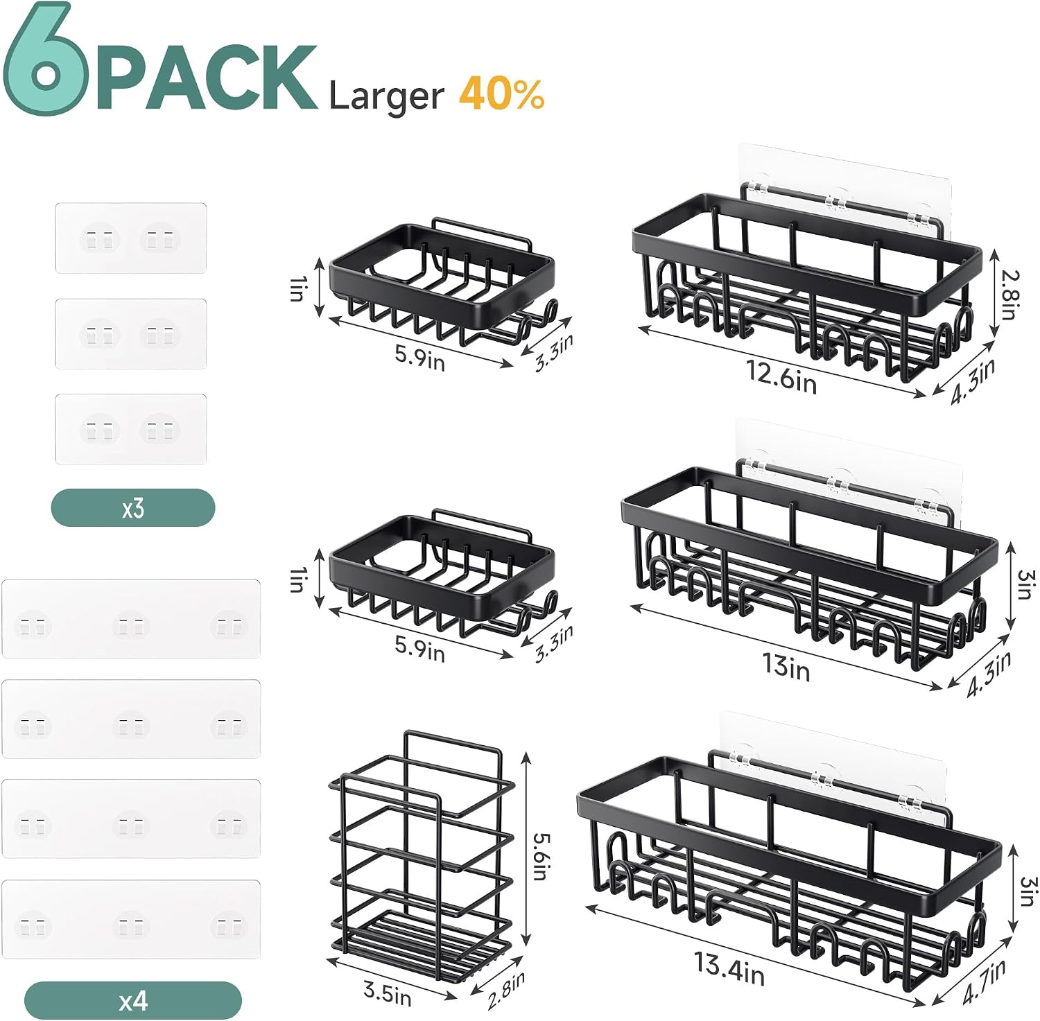 Thumbnail 6 de Veken Shower Caddy 6-pack