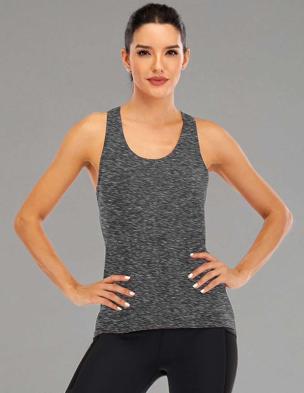 Detalle de ICTIVE Womens Cross Backless Workout Top – Racerback Tank for Yoga, Running, and Training
