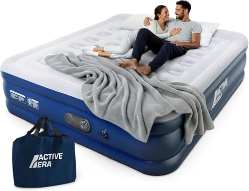 Imagen de Active Era Matelas Gonflable 2 Personnes 152×203×35,5 cm — Confort Max, Pompe Électrique Intégrée en OfertitasTOP
