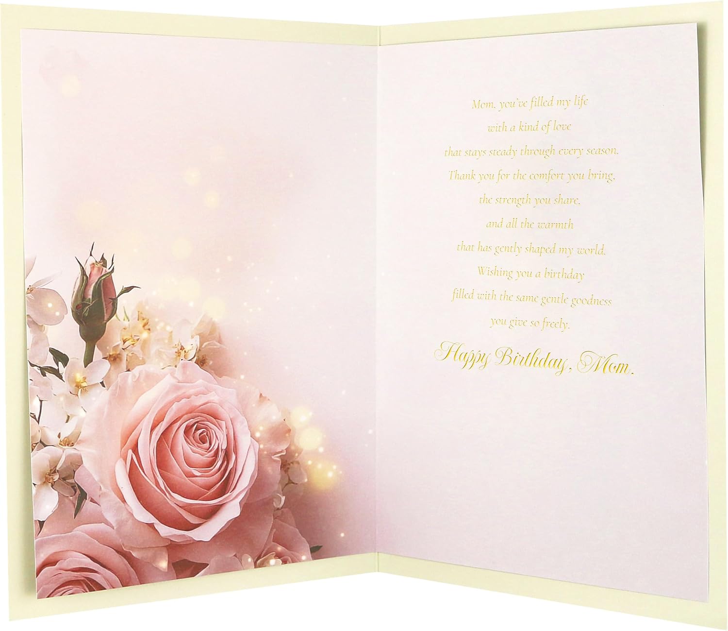 Thumbnail 1 de TzenvoGift Mom Birthday Card, Floral Double-Layer Card with Gold Foil
