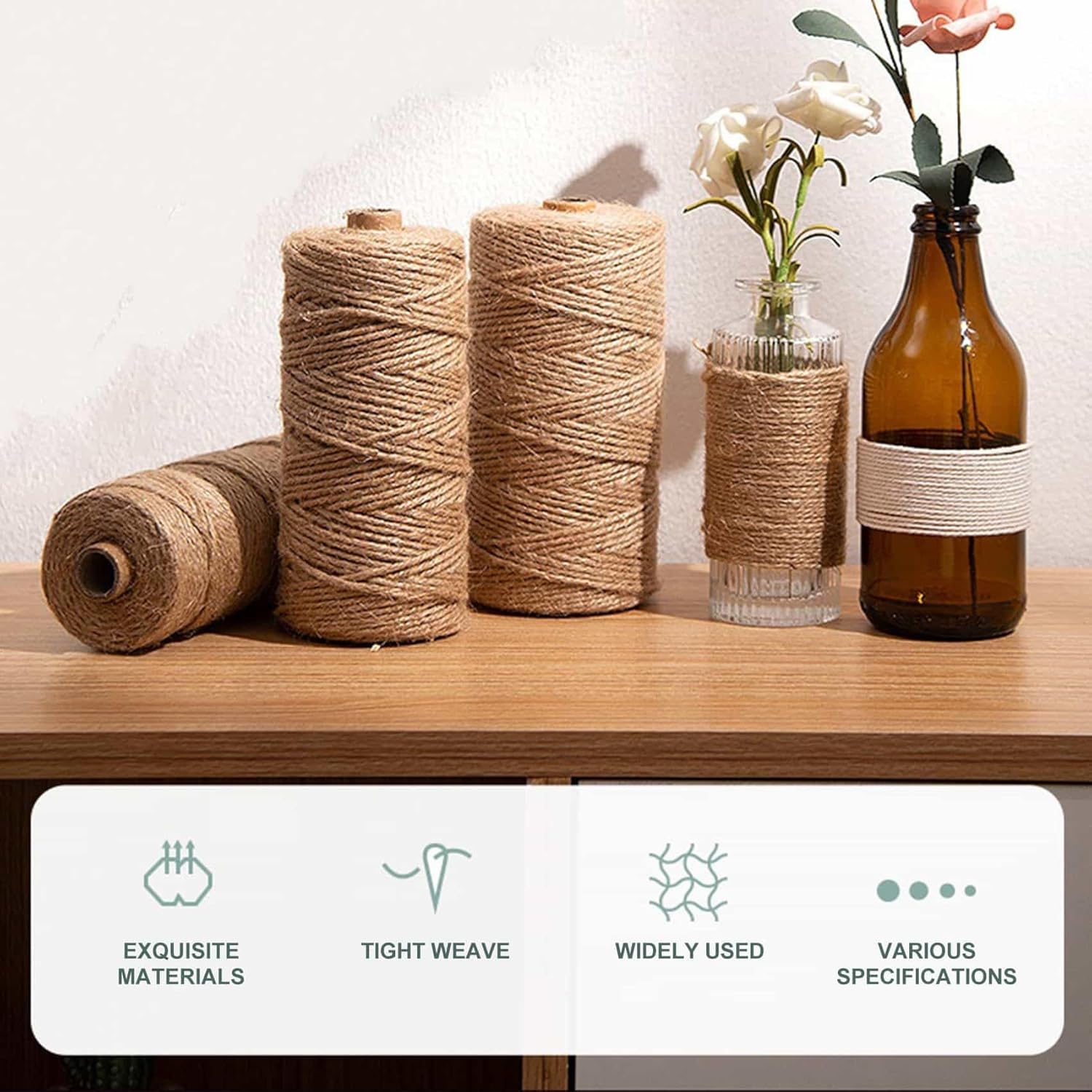 Detalle 2 de 6mm x 50m Sisal Cat Scratching Rope for Repairs 🐱