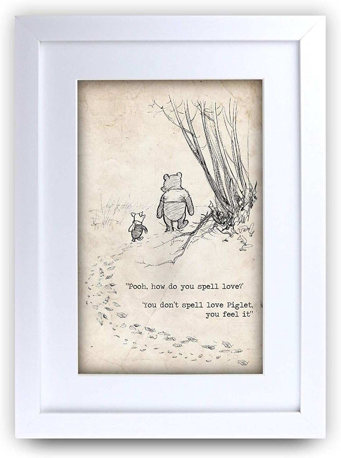 Thumbnail 2 de HWC Trading Winnie the Pooh “Spell Feel Love” A4 Nursery Quote Print