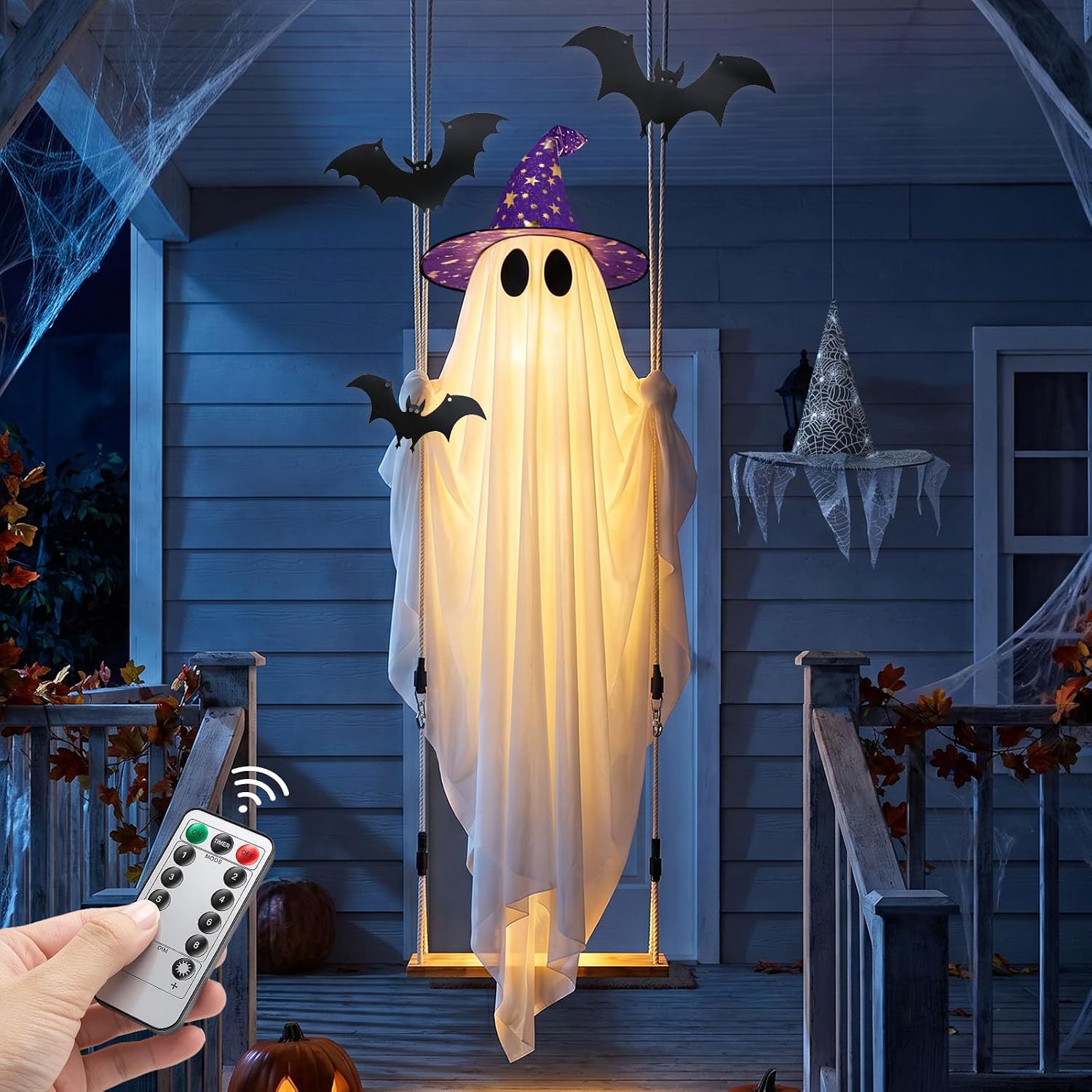 Detalle de Hanging Halloween Ghost Decor, 11-Foot