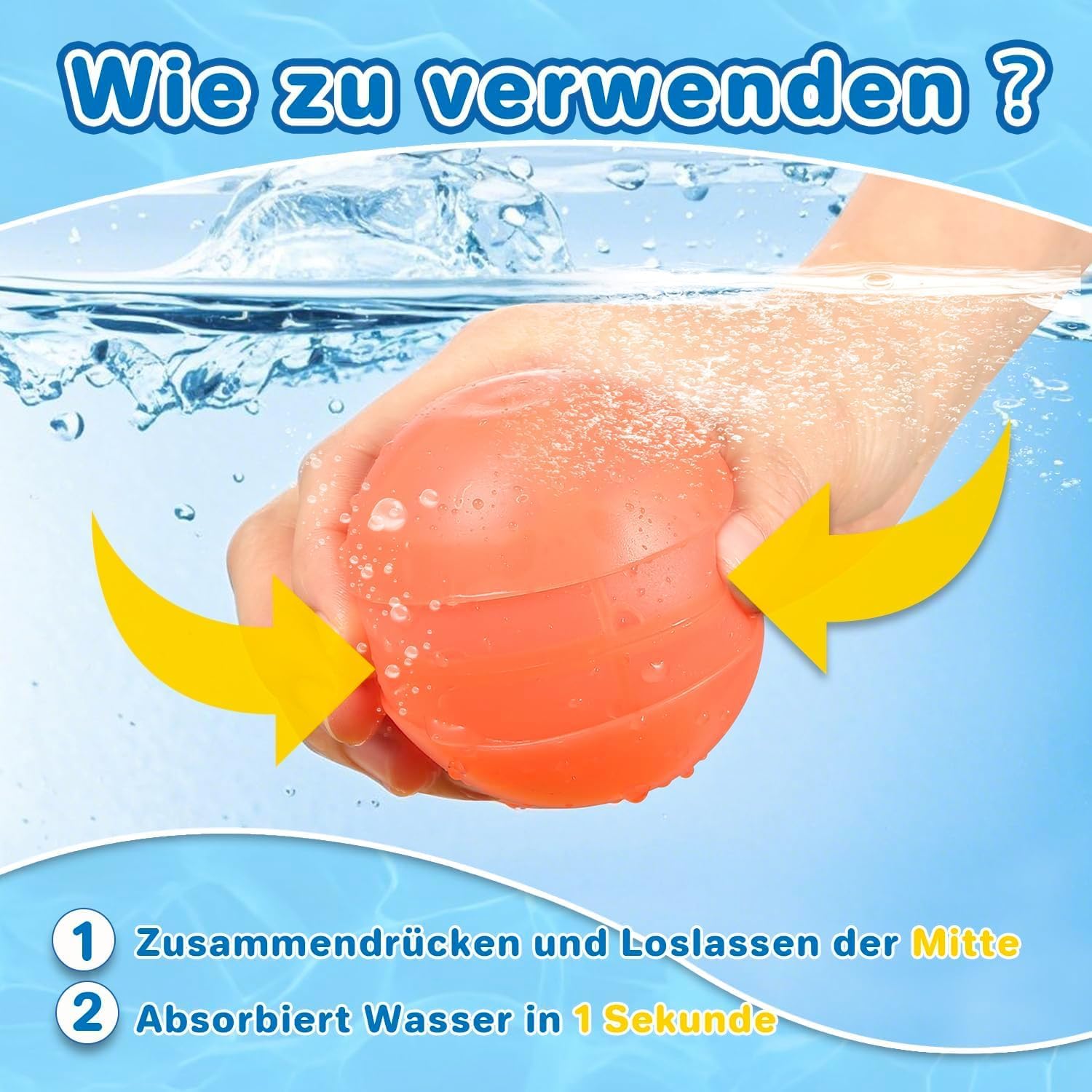Detalle de 18 Palloni Palloncini Acqua Riutilizzabili: riutilizzo, riempimento rapido e autosigillanti per estate all'aperto