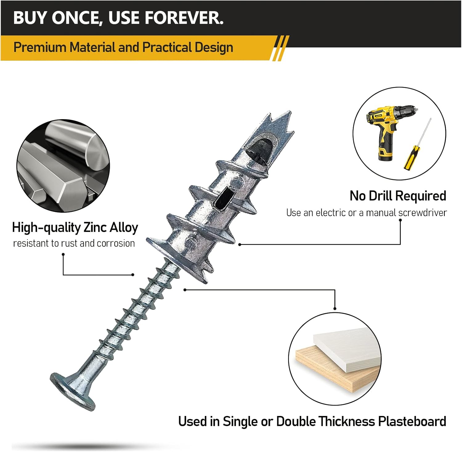 Thumbnail 2 de Chevilles placoplatre 50 pièces