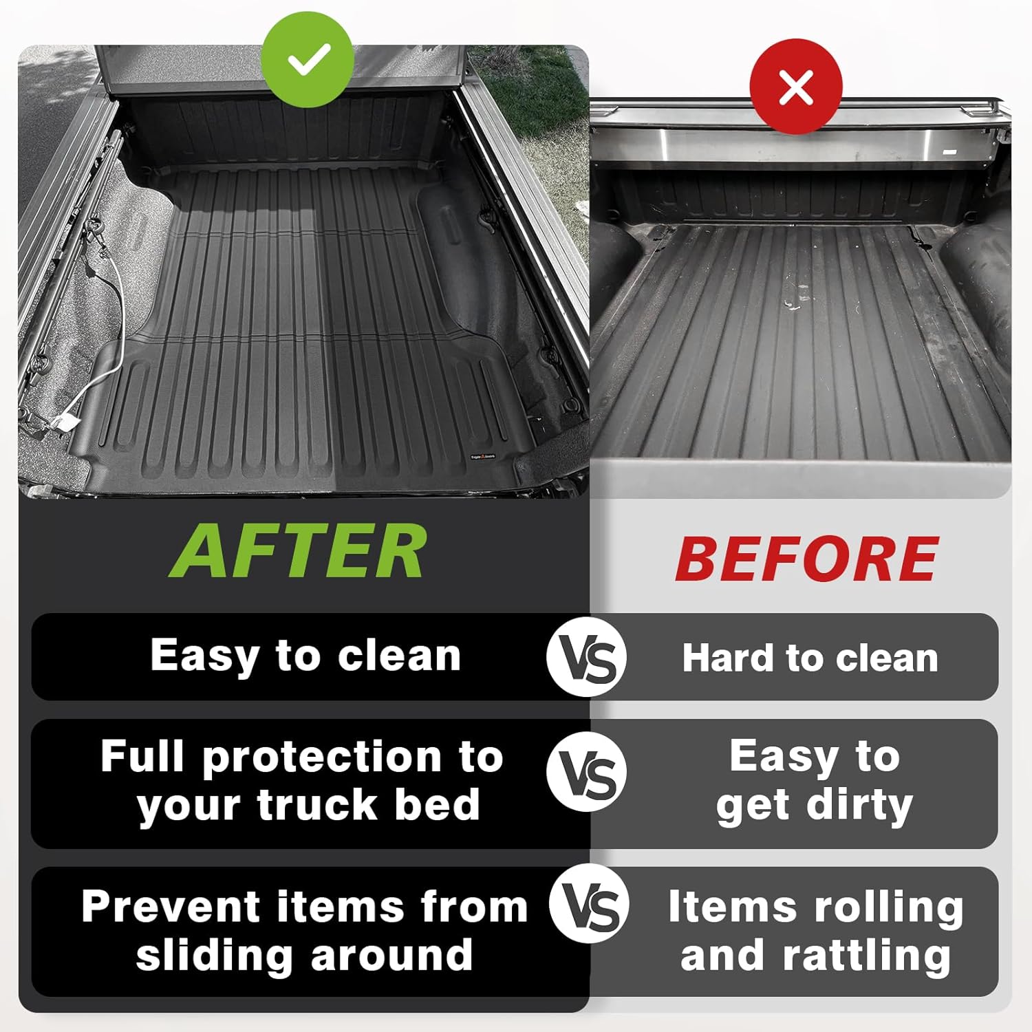 Thumbnail 6 de TripleAliners Truck Mat for 2009-2026 Ram 1500 & 2019-2024 Ram 1500 Classic (5.7FT) – Heavy-Duty TPE Bed Liner