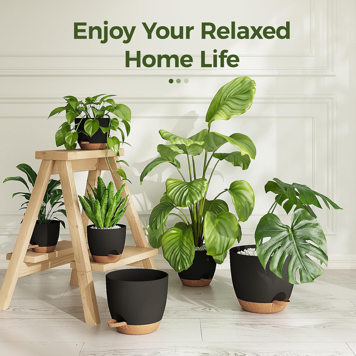 Thumbnail 4 de Bamworld Self Watering Plant Pots Set of 6 20.3 cm