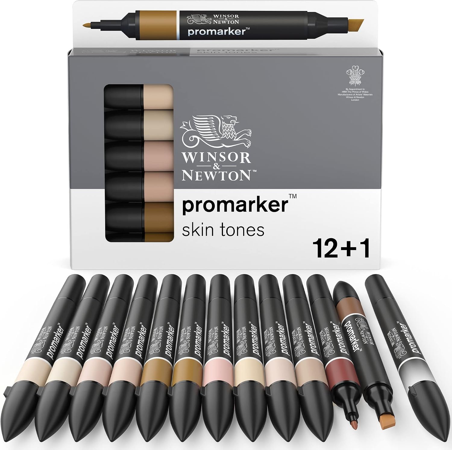 Detalle de Winsor & Newton ProMarker 0290141 – Twinmarker-Set 13 Farben, feine und breite Spitze für Zeichnungen, Layouts und Manga