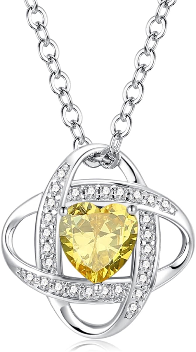 Thumbnail 6 de FANCIME Love Knot Birthstone Necklace for Women — Sterling Silver with May Emerald Birthstone