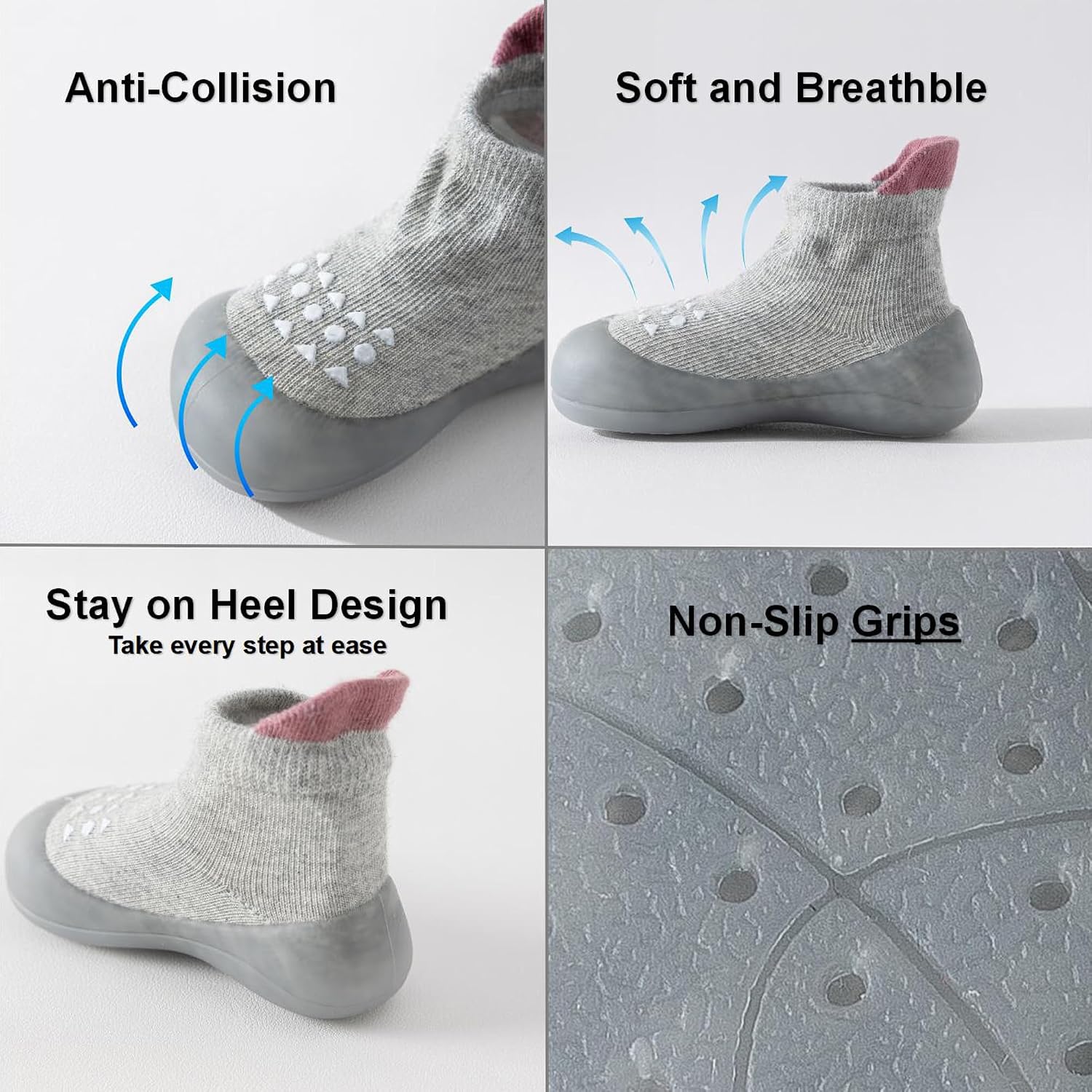 Thumbnail 5 de Hstyle Baby Sock Shoes Non‑Slip Soft Sole
