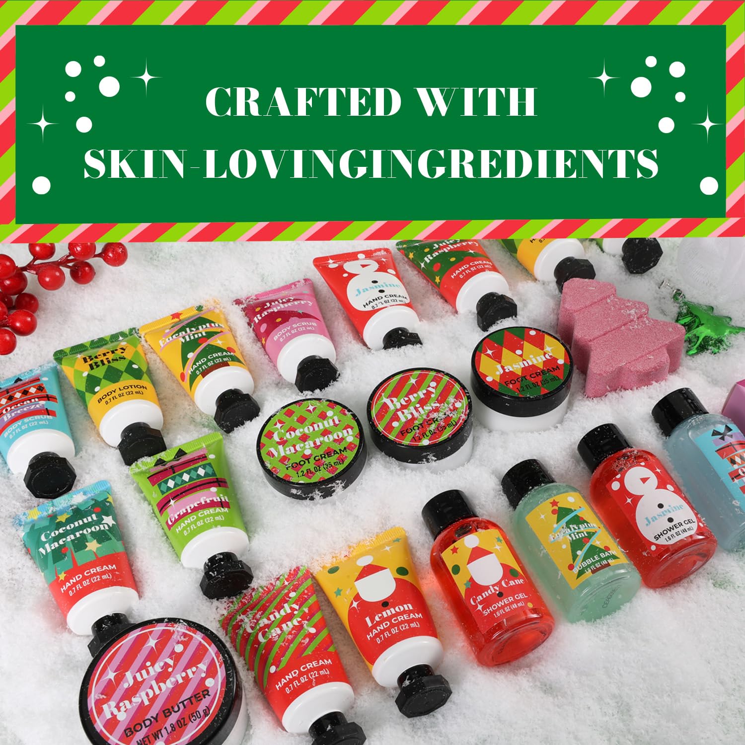 Thumbnail 2 de 2026 24-Day Skincare Advent Calendar for Women, 24-Piece Bath Gift Set