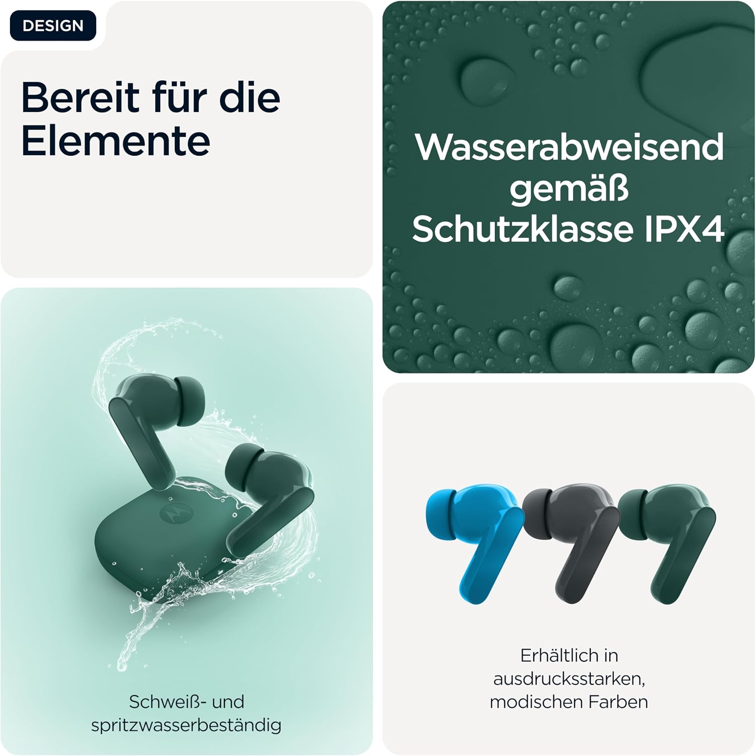 Thumbnail 6 de Motorola Moto Buds bass – Kabellose In-Ear-Kopfhörer mit ANC, Hi-Res Audio und CrystalTalk-AI