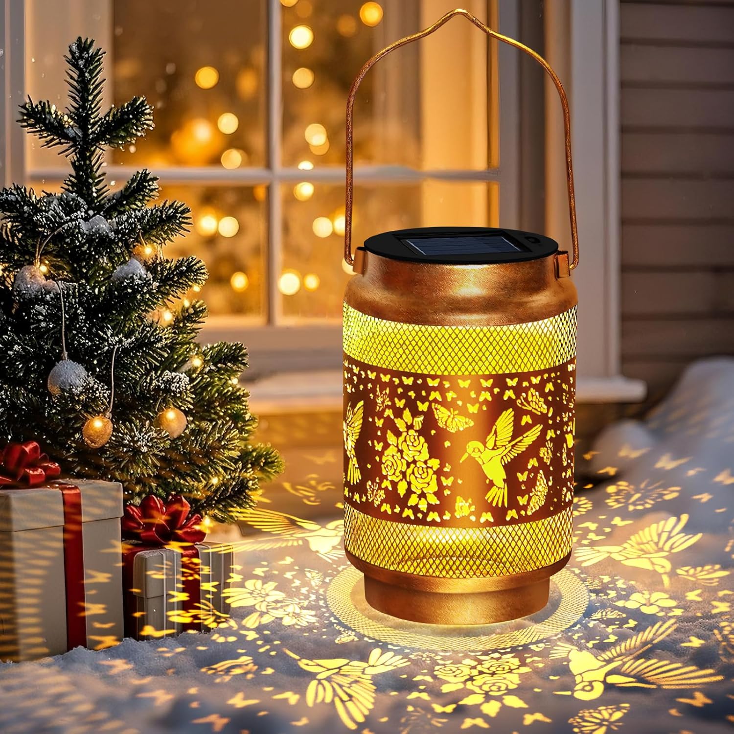 Detalle de EDOF Graceful Hummingbird Solar Lanterns for Outdoor Gardens