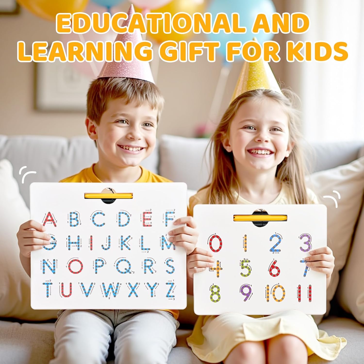 Thumbnail 6 de GAMENOTE Double Sided Magnetic Letter & Number Board Set for Tracing Practice