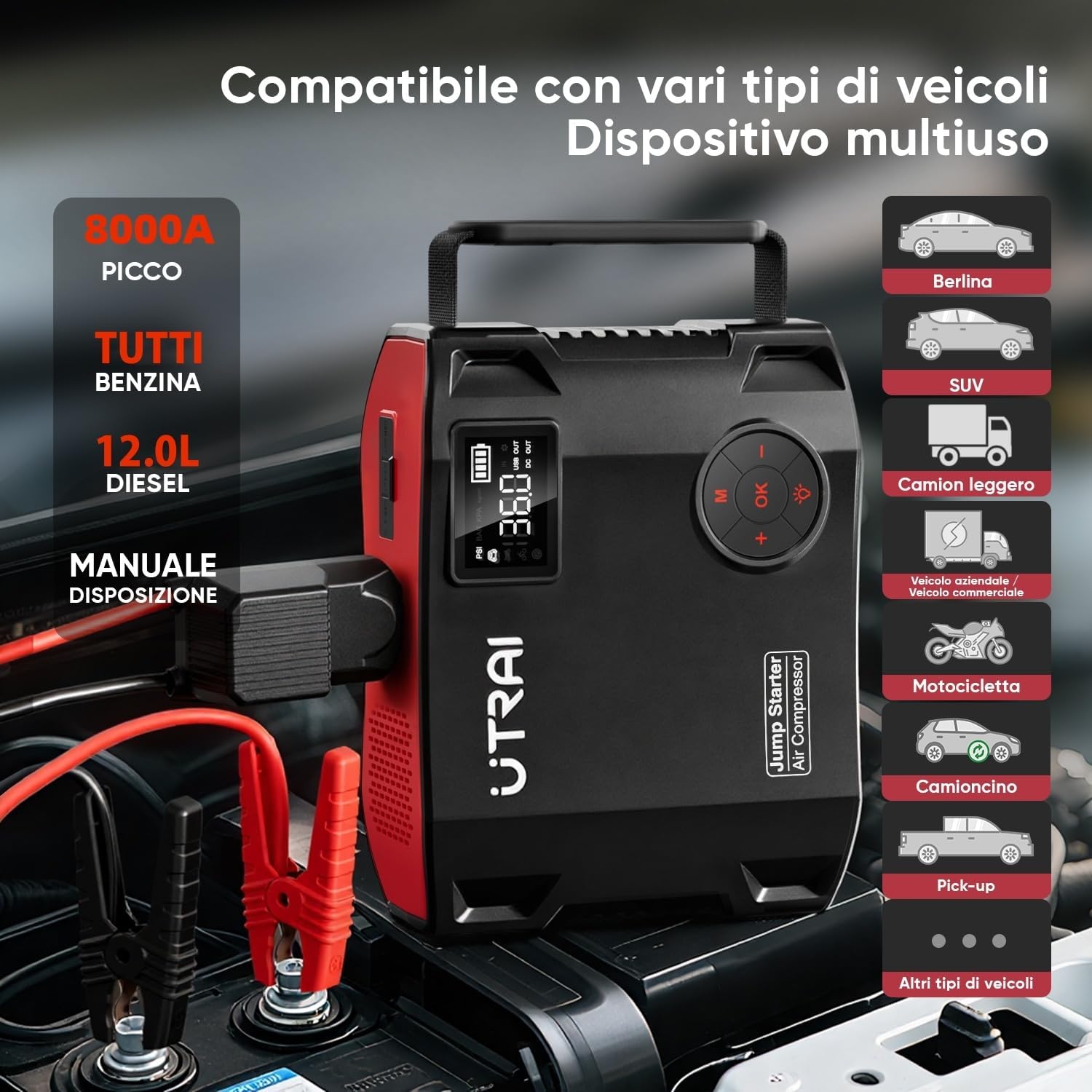 Detalle 2 de UTRAI Avviatore Batteria 8000A