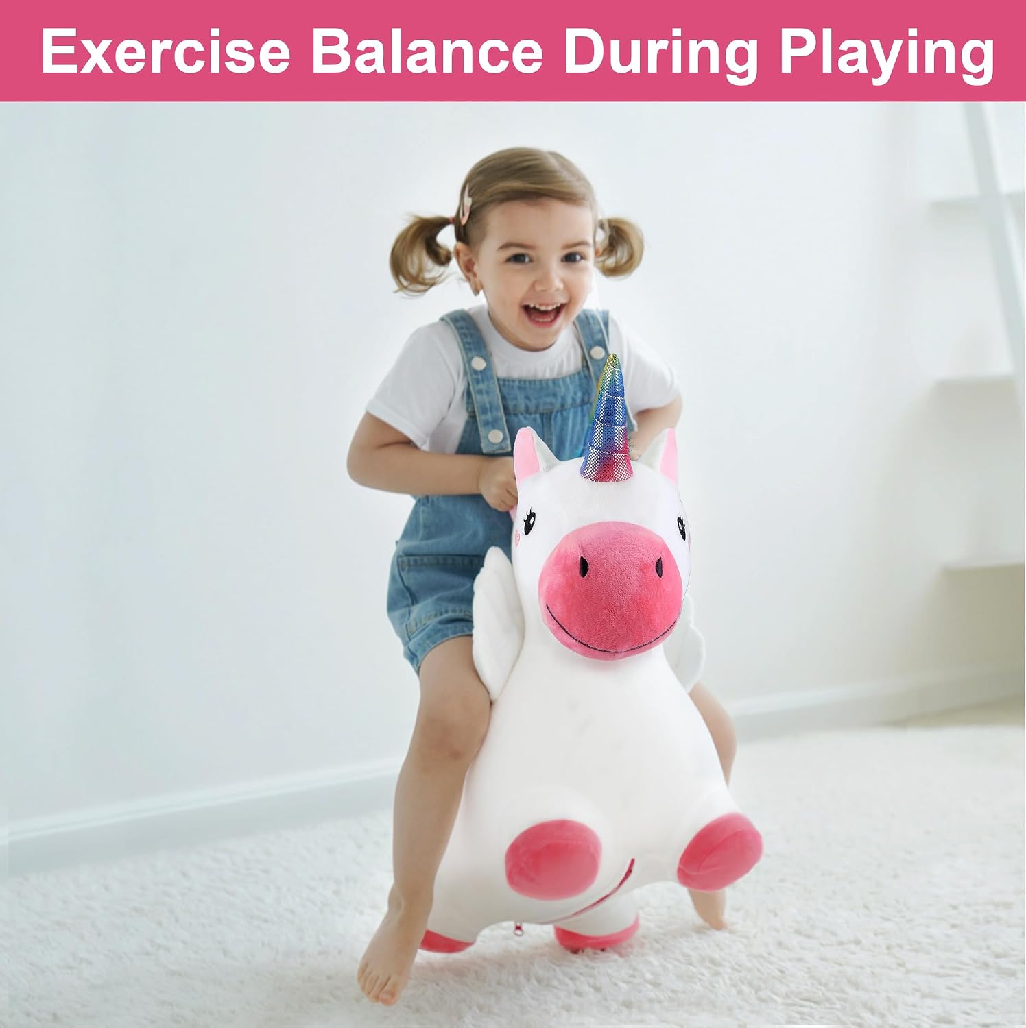 Thumbnail 4 de iPlay iLearn Bouncy Pals Hopping Unicorn 18M