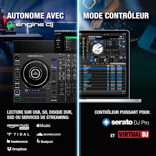 Detalle de Denon DJ SC LIVE 4: Contrôleur DJ autonome avec écran tactile et son intégré