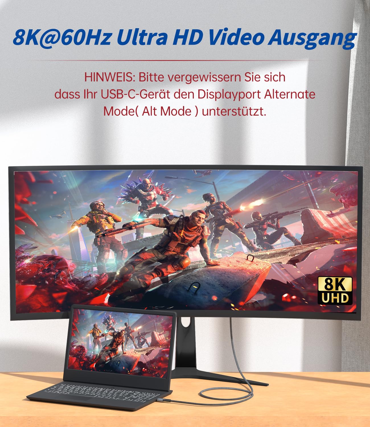 Thumbnail 1 de AGFINEST 240W USB4 Kabel: Thunderbolt 4 kompatibles USB-C Kabel für 8K/4K-Displays und Power Delivery 240 W