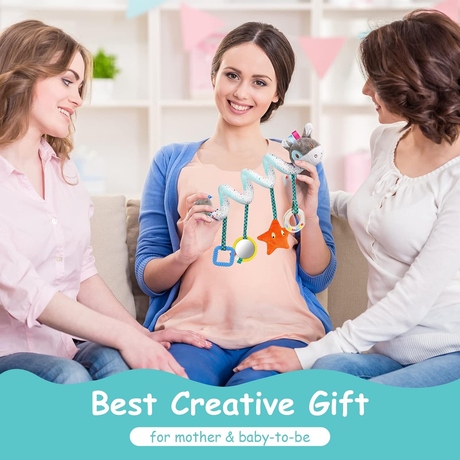 Thumbnail 6 de Vicloon Jouet de Poussette Spirale d'Activité pour Bébé (âne) – Tendre compagnon de voyage