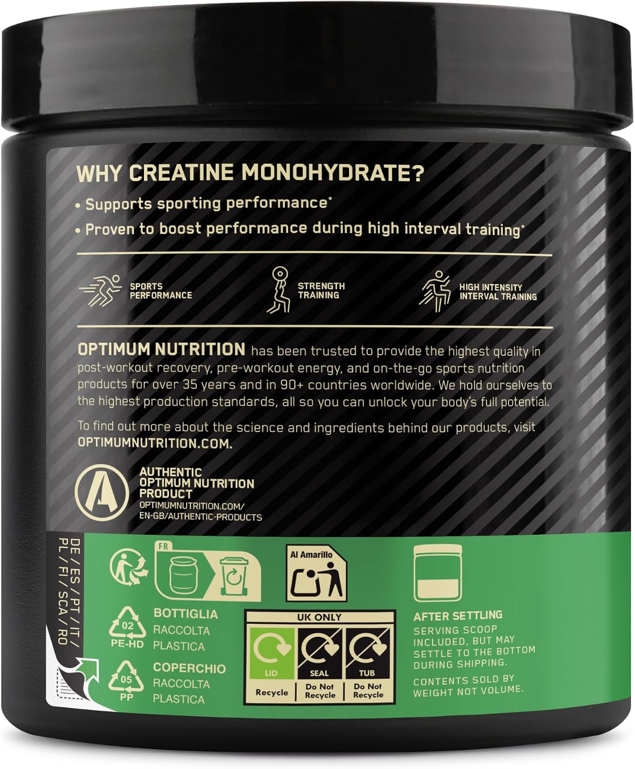 Detalle de Optimum Nutrition Mikronisiertes Kreatin 247,5g