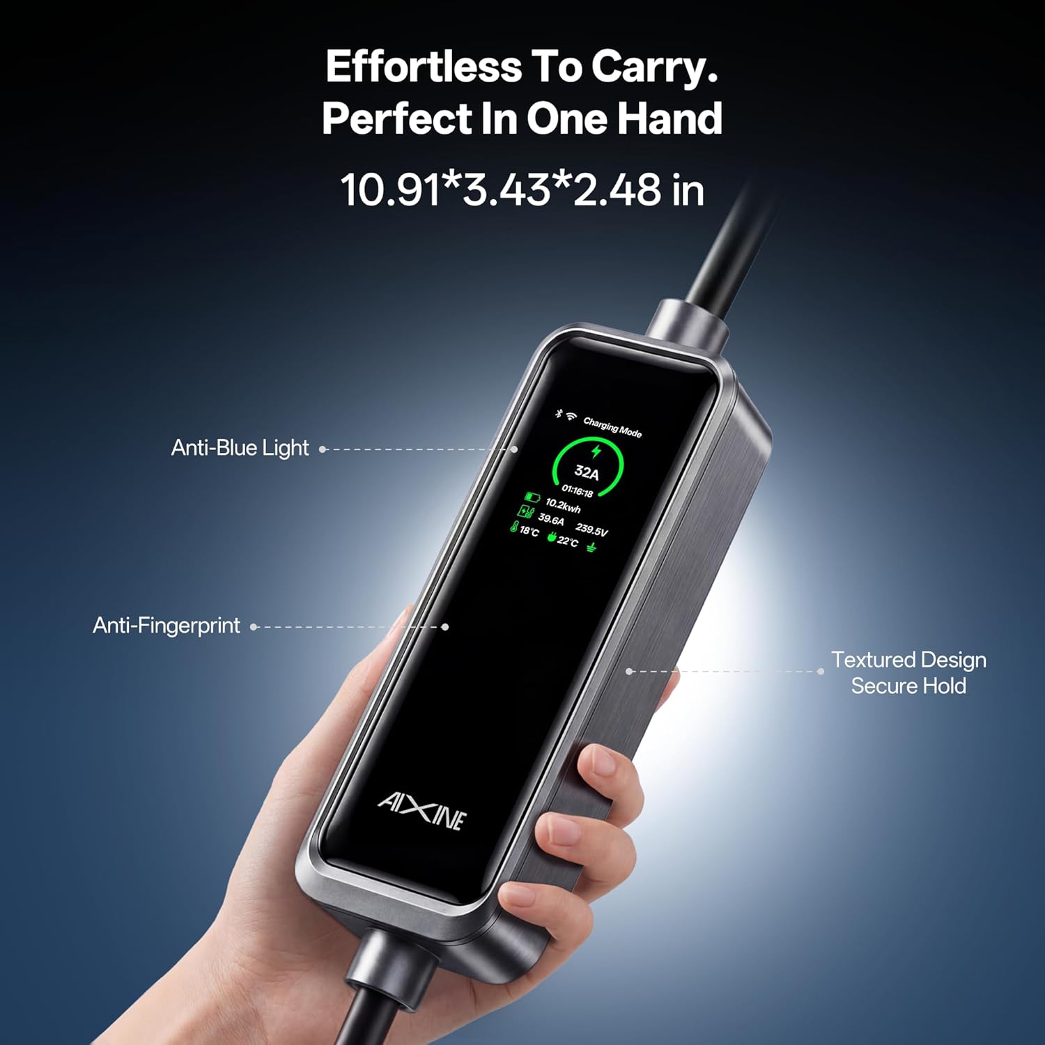 Thumbnail 6 de AIXINE Level 2 EV Charger with WiFi App — 32A, 25ft Cable, IP67, J1772 Compatible