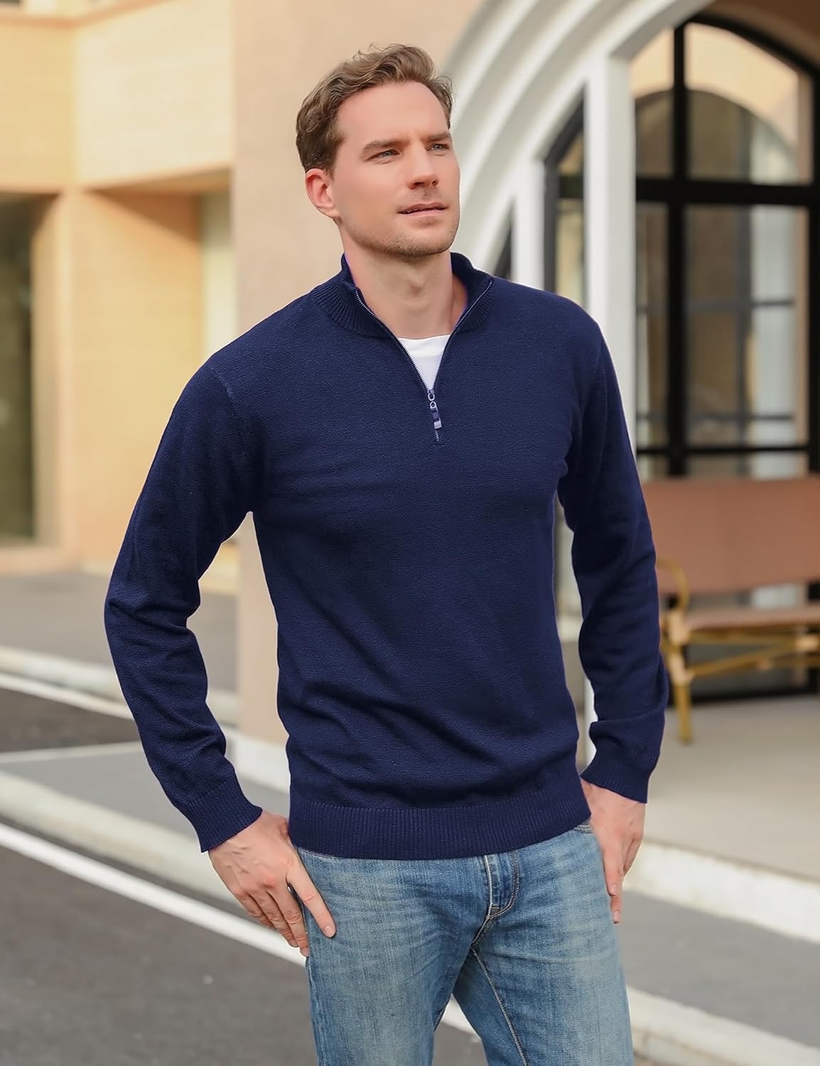 Detalle 2 de Sykooria Pull col zippé 70% coton