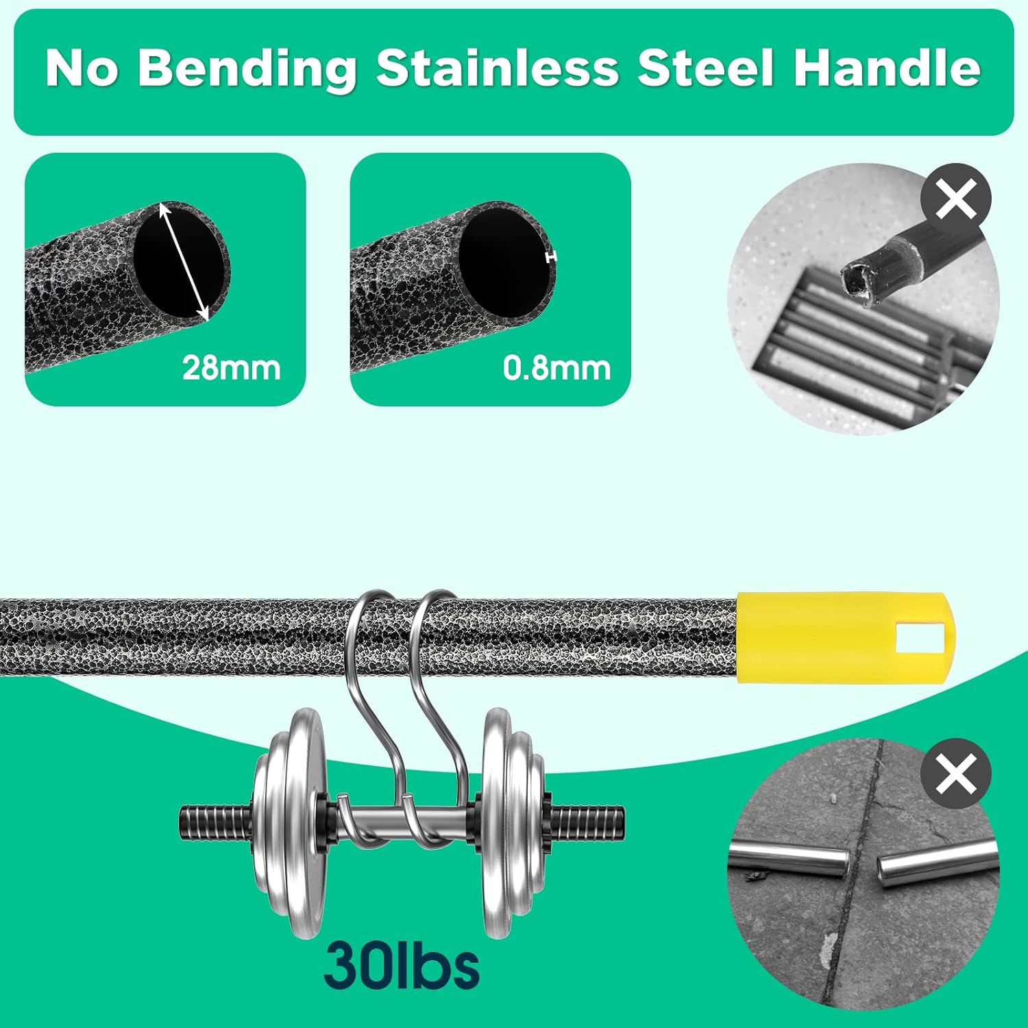 Thumbnail 2 de Lawn Levelling Rake – 43 x 25 cm lawn leveler with 109–157 cm ergonomic handle