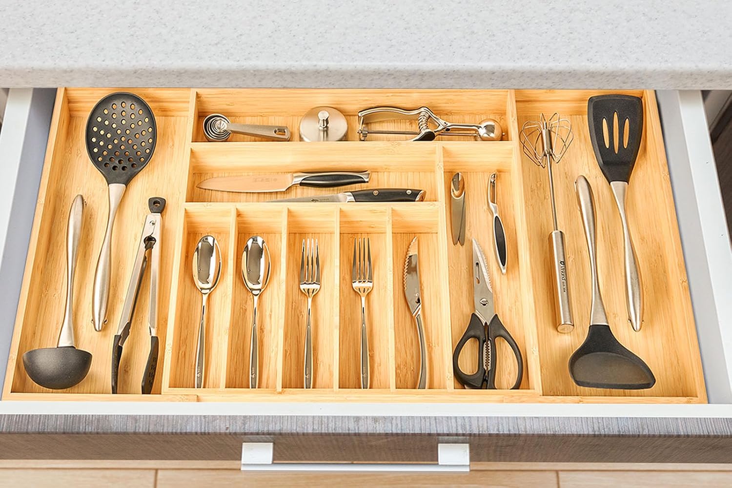 Thumbnail 5 de Umilife Extra Large Expandable Kitchen Silverware Organizer