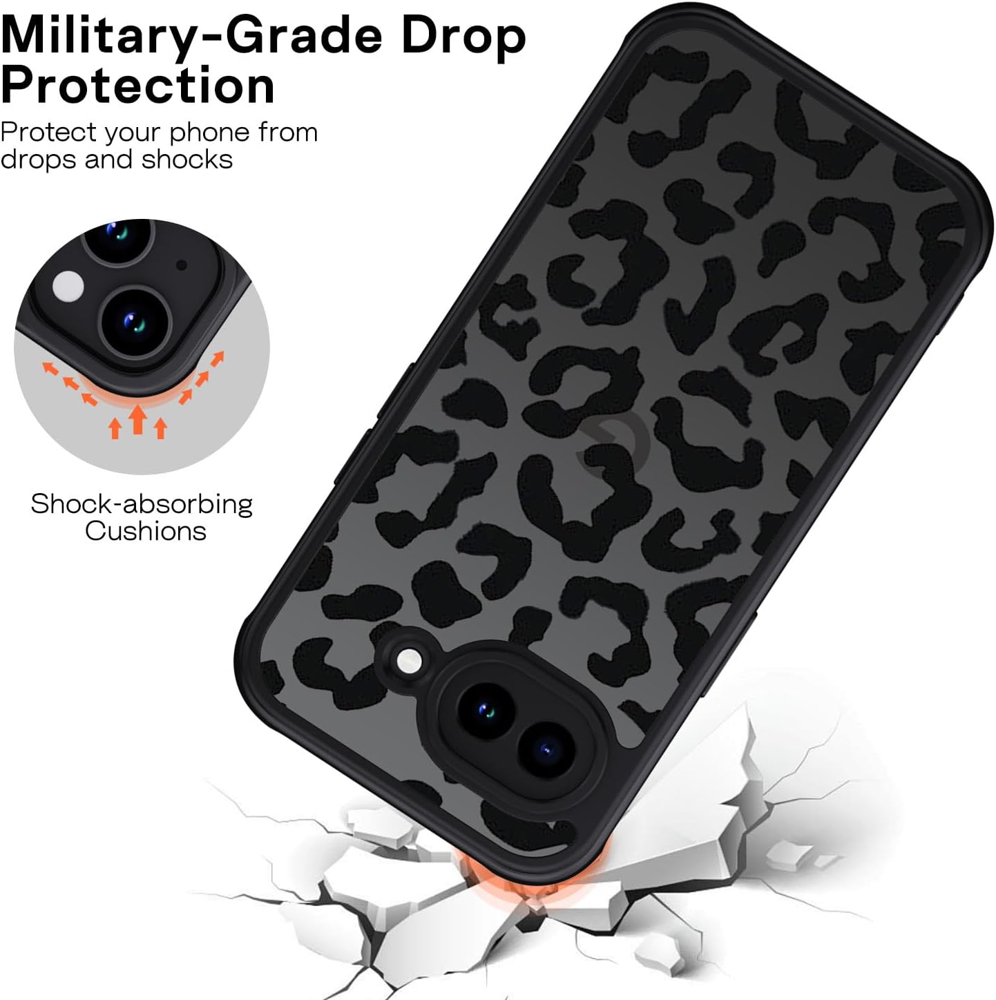 Thumbnail 3 de XTCASE Coque pour Google Pixel 10a – Le motif léopard translucide en PC dur et TPU antichoc