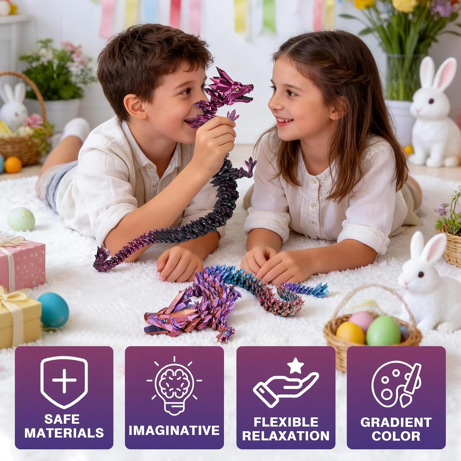 Detalle 2 de 24 inch 3D Printed Dragon Toy Fidget