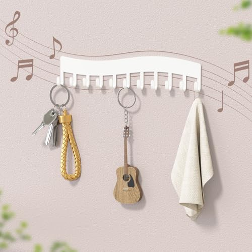 Detalle 2 de Josmimic: Organizador de joyas de pared (2 uds) – Soporte para collares, pulseras y pendientes en blanco