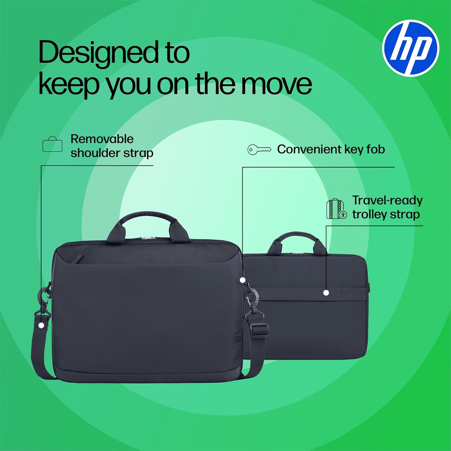 Thumbnail 3 de HP Everyday 16-inch Laptop Briefcase: Water-Repellent 12L Storage in Odyssey Grey