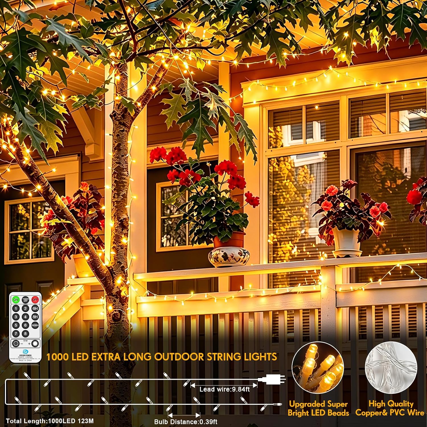 Detalle 2 de 120M 1000 LED Fairy Lights Outdoor