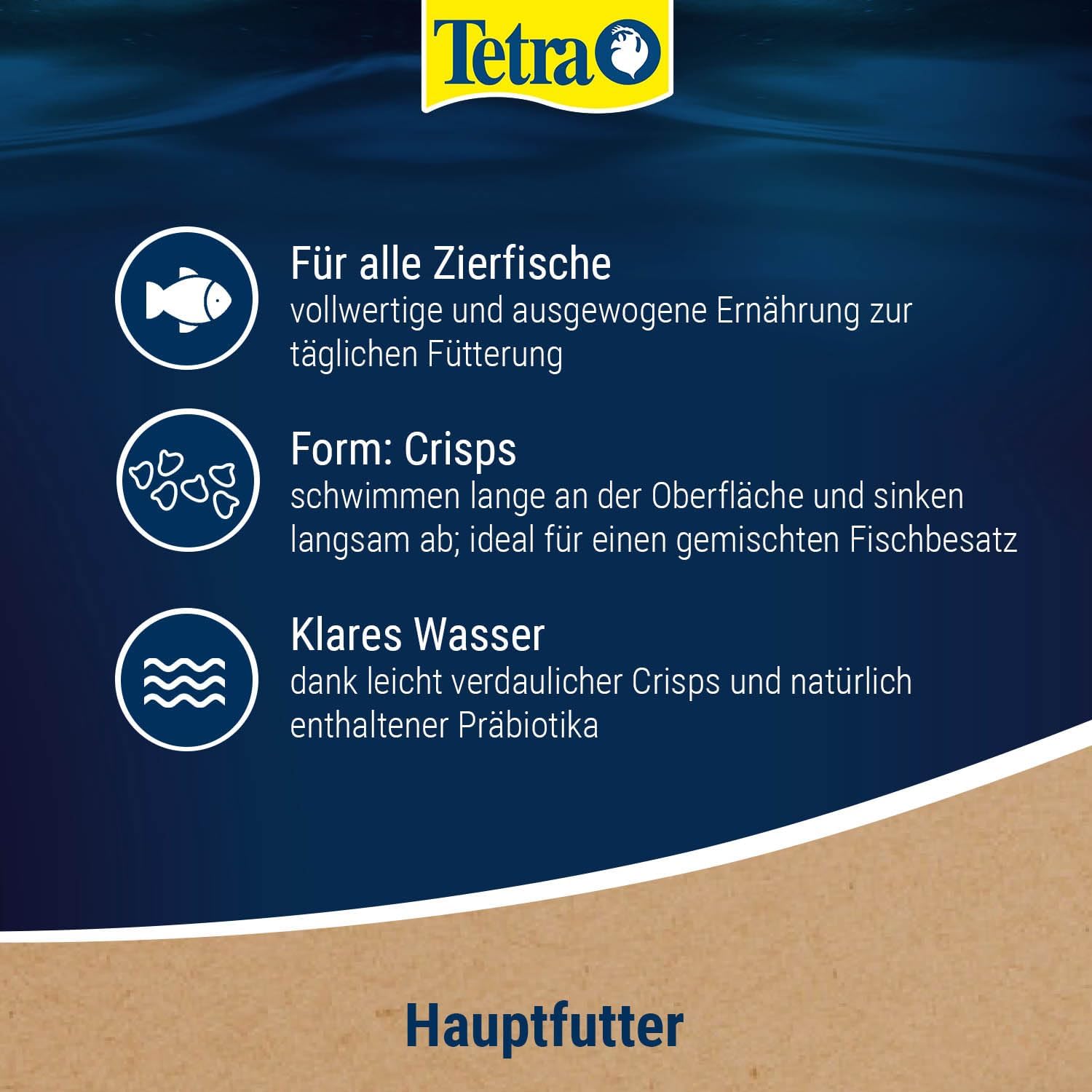 Detalle 2 de TetraMin Crisps – Fischfutter für alle Zierfische, 500 ml Dose