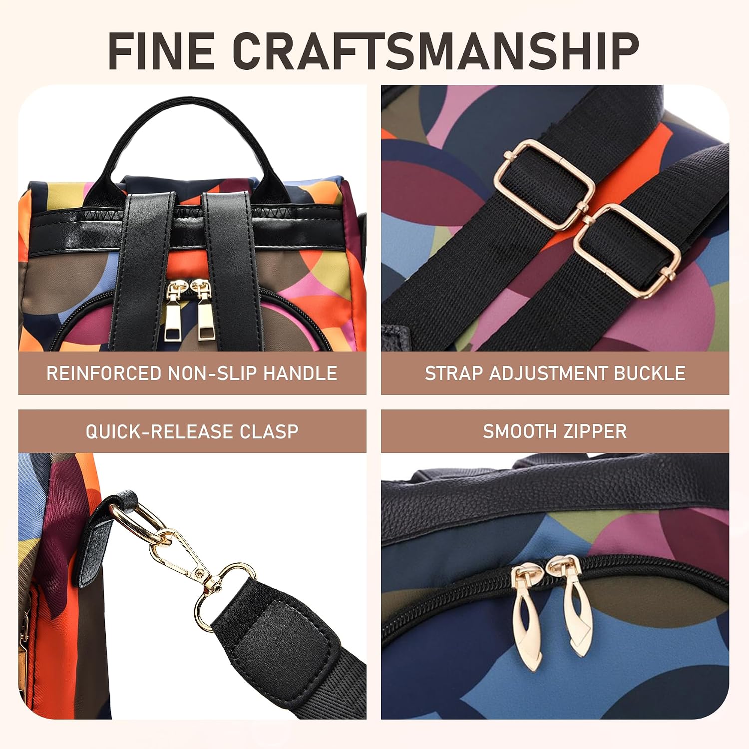 Detalle de shepretty Anti Theft Travel Rucksack Bag