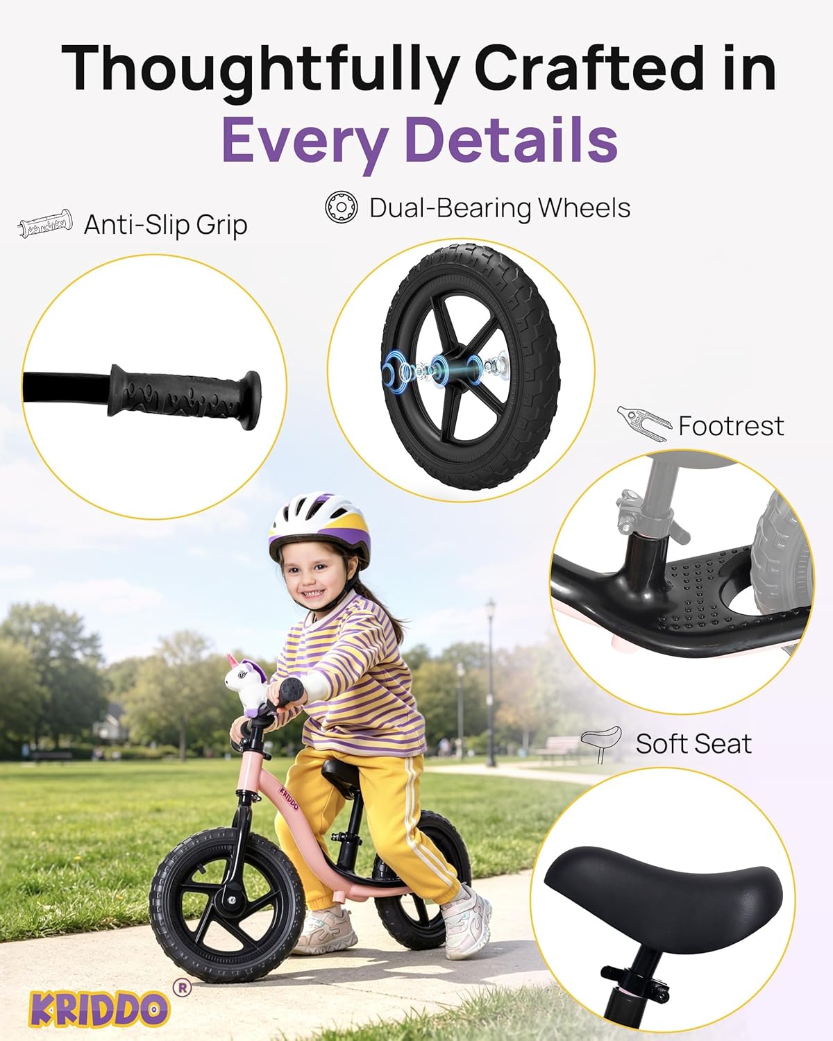 Thumbnail 4 de KRIDDO Toddler Balance Bike 24 Months
