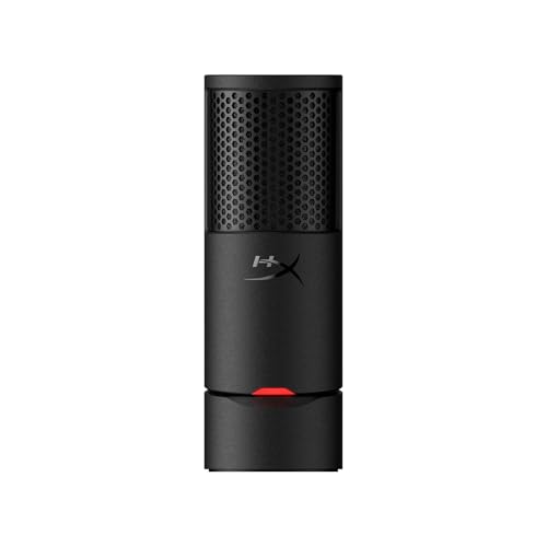 Detalle de HyperX Solocast 2: micrófono USB cardioide para streaming y podcast en negro