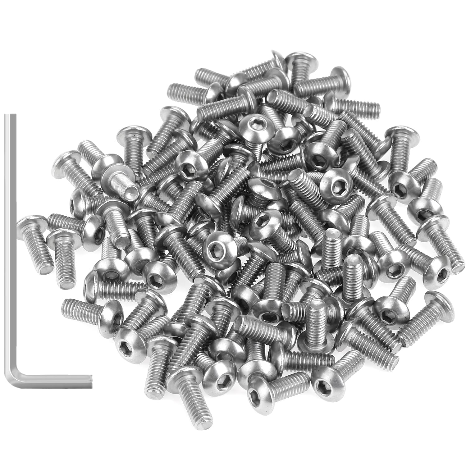 Detalle de Sutemribor M4 x 10mm Button Head Socket Cap Screws, 304 Stainless Steel