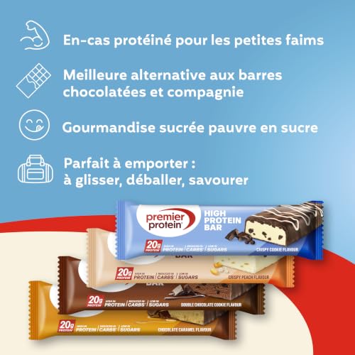 Detalle de Premier Protein - High Protein Bar 50% Multivr flavours box 20 x 40 g
