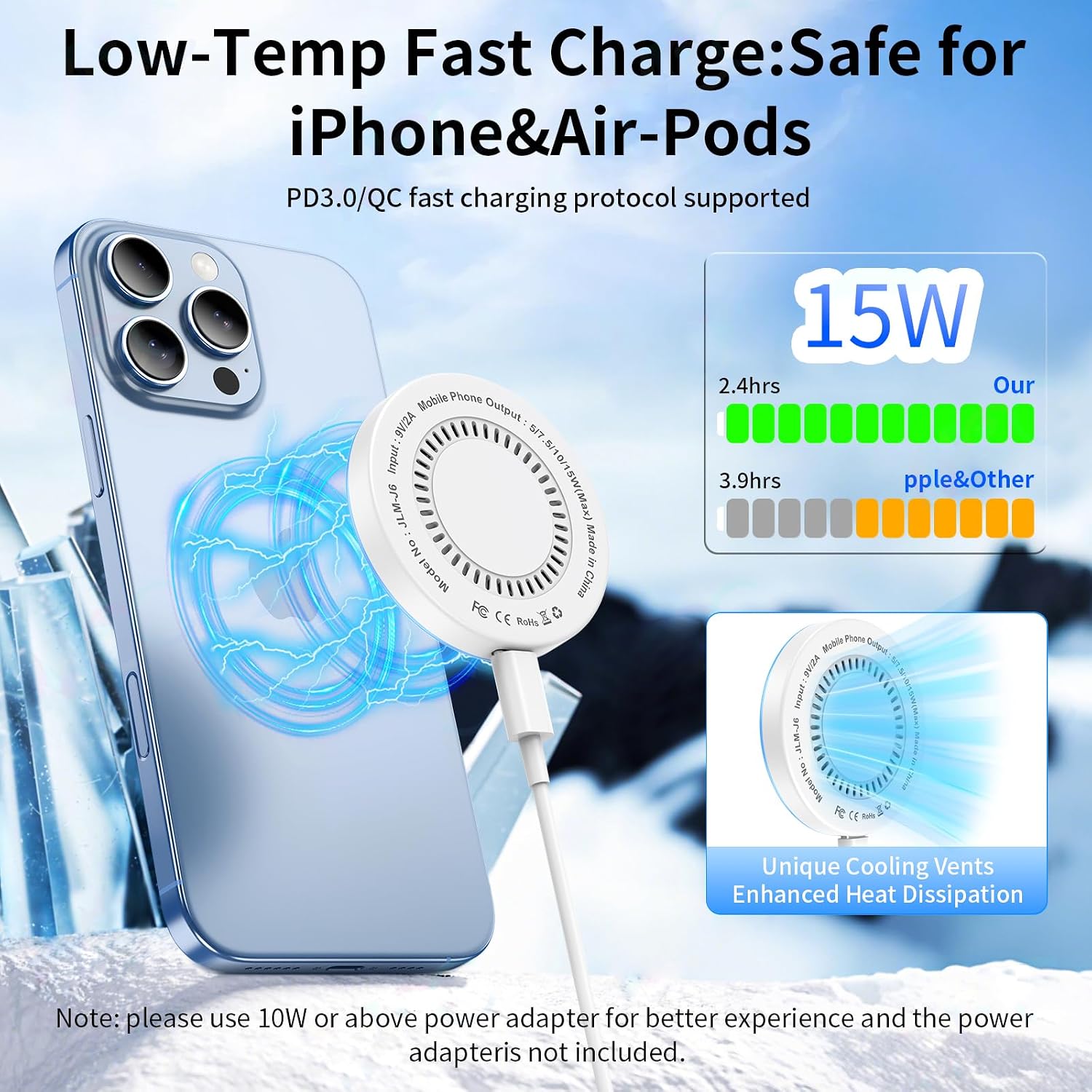 Detalle 2 de Magnetic Wireless Charger 15W fast charging pad