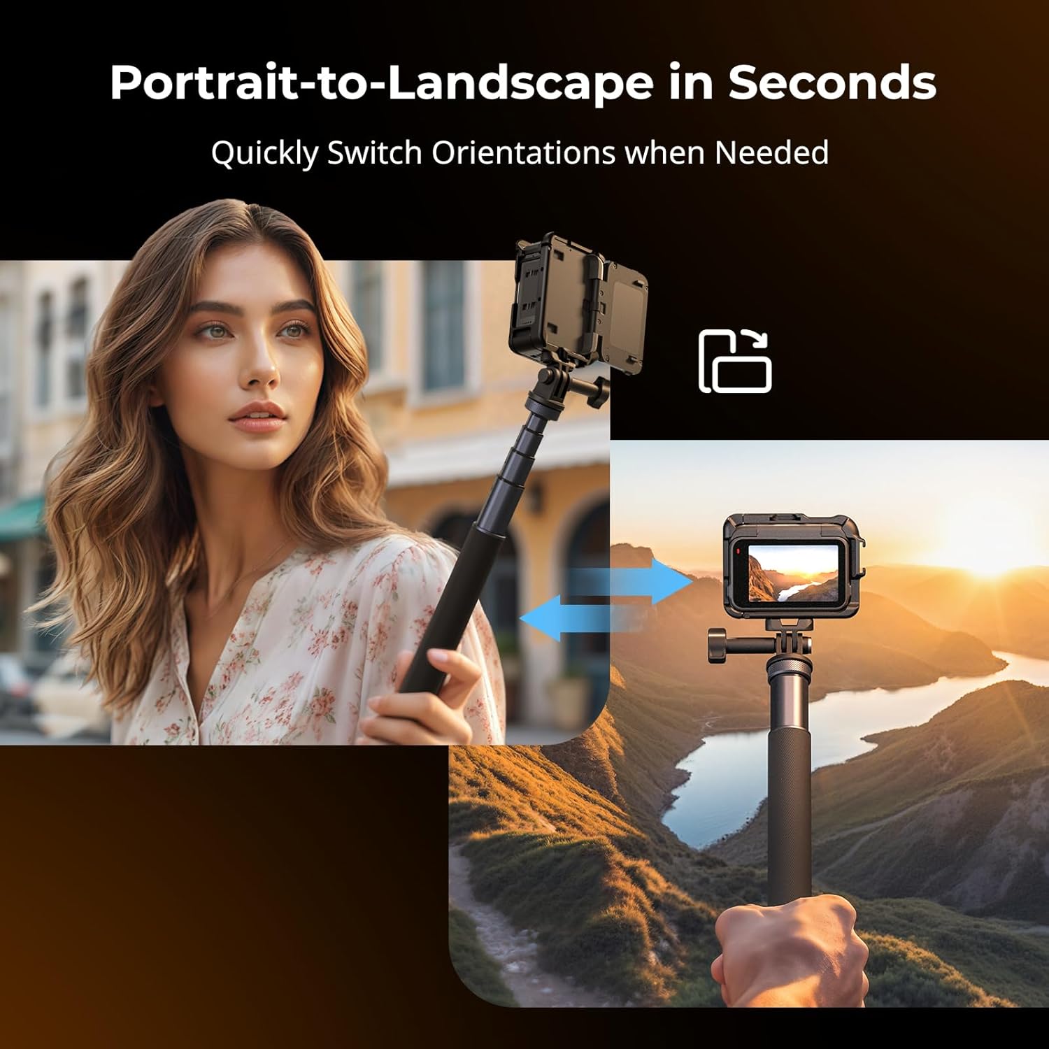 Thumbnail 6 de SmallRig Cage pour Insta360 Ace Pro 2 / Ace Pro : cadre de montage avec griffe et orientation horizontale/verticale