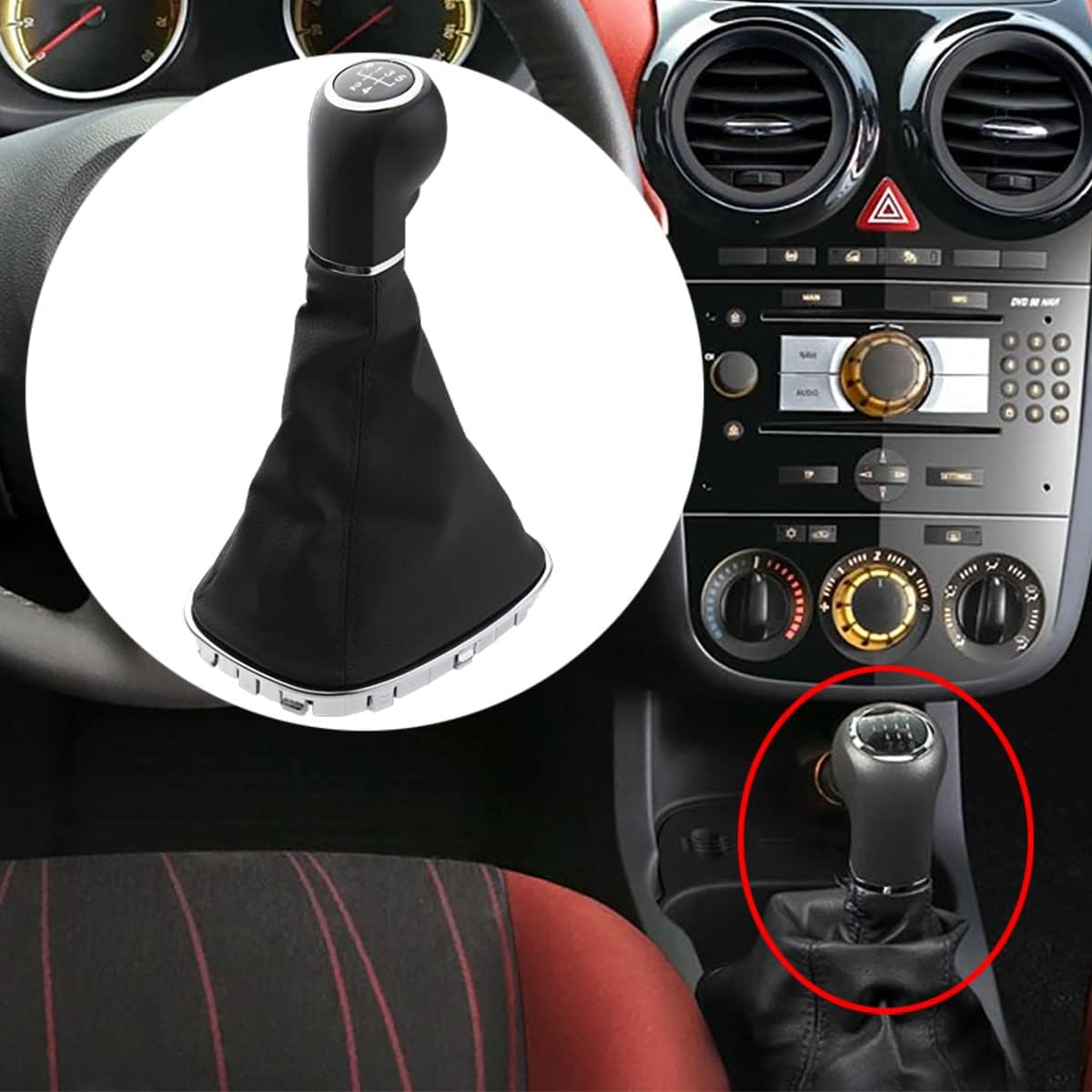 Thumbnail 4 de KASturbo 5 Speed Gear Shift Knob (with boot and frame) for Opel Vauxhall Corsa D 2006–2014
