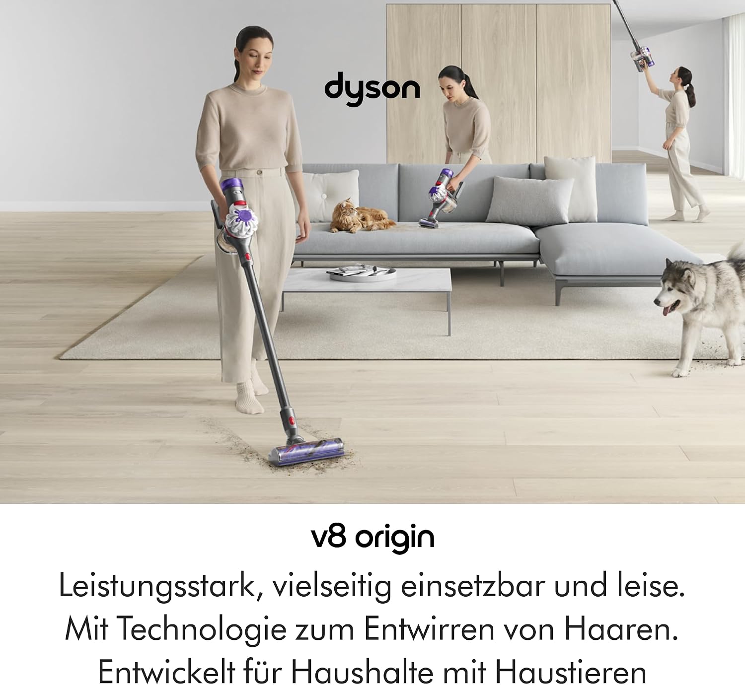 Detalle de Dyson V8 Origin Kabelloser Staubsauger 2026 – kompakt, leistungsstark und flexibel